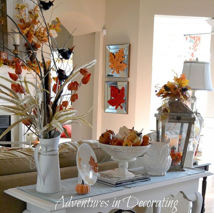 a simple and free fall vignette, seasonal holiday decor, Happy Fall