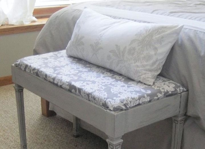 distressed shabby chic bench, painted furniture, shabby chic