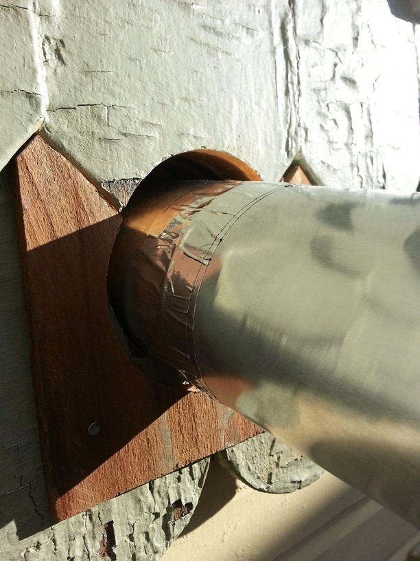 installing rigid vent duct for a bath fan, bathroom ideas, home maintenance repairs, hvac, Install Wall Cap