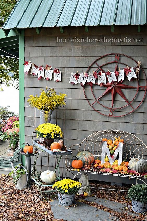 a potting shed happy harvest, gardening, seasonal holiday d cor