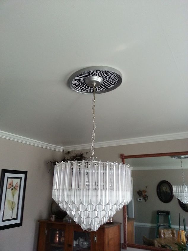 my very own custom ceiling light medallion, diy, home decor, lighting, repurposing upcycling
