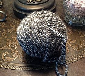 diy wool dryer balls eco friendly chemical free, cleaning tips, crafts, When you come to about the last 5 inches of yarn thread it though your large yarn needle Once threaded push the needle through the ball and pull it out the other end