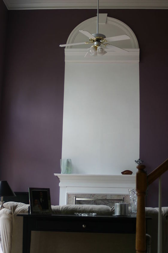 adding molding to great room main wall, paint colors, wall decor, molding draws eye upward from fireplace