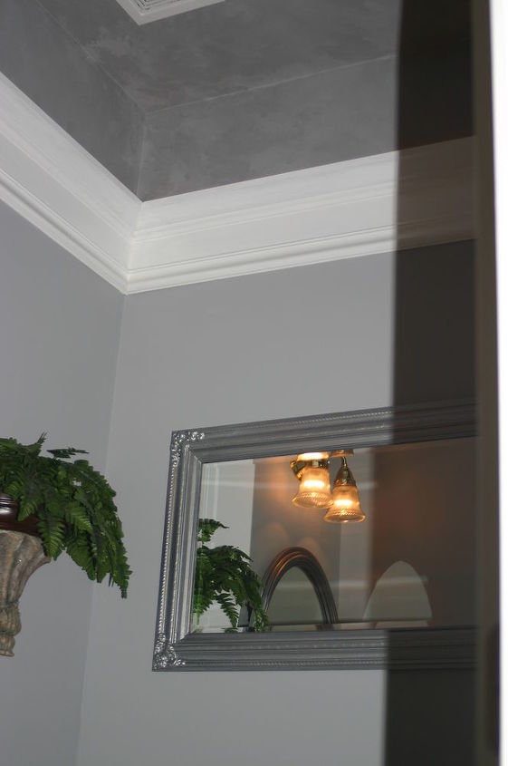 downstairs bath remodel, bathroom ideas, home improvement, High molding and uplighting