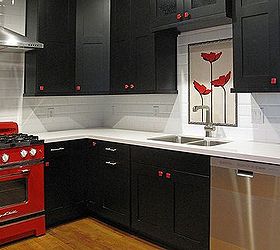 q first completed project for 2012 what do you think about the black and white color, home decor, kitchen backsplash, kitchen design, tiling, AFTER