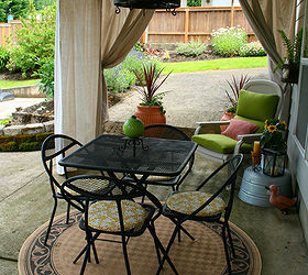 easy outdoor drapes, decks, home decor, outdoor living, patio, reupholster, window treatments