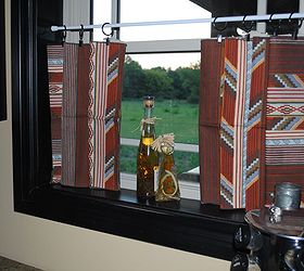 making no sew curtains out of vintage cloth napkins, home decor, repurposing upcycling, reupholster, window treatments