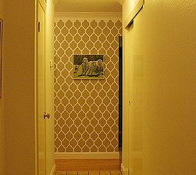stenciled dining room and hallway, dining room ideas, home decor, painting