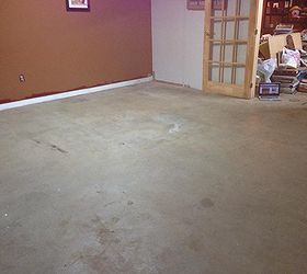 painted concrete floors, To start I swept and mopped the existing concrete