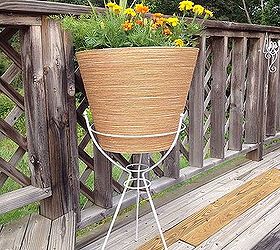 lampshade planter, gardening, repurposing upcycling, With a little paint and imagination Always think outside the box