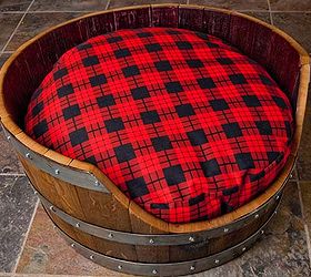 reuse for wine barrels, repurposing upcycling, Dog Bed
