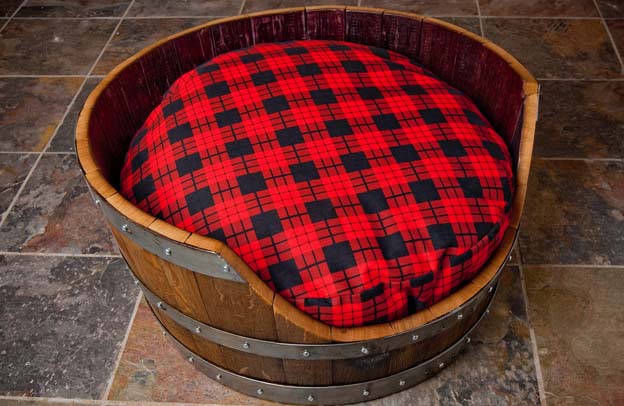 reuse for wine barrels, repurposing upcycling, Dog Bed