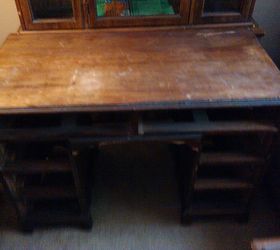 goodwill desk redo, painted furniture, Original Desk Before