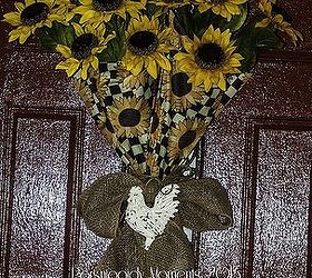 sunflower umbrella wreath, crafts, wreaths