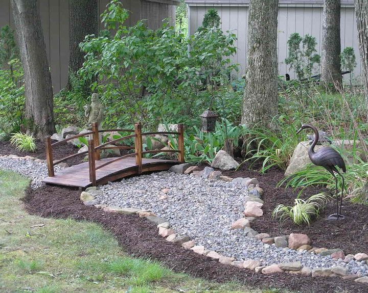 this is another project of mine a dry pond creek bed, ponds water features