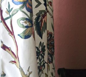 the tale of a french country dining room, home decor, Felicite Creme fabric from Waverly used to make the curtains