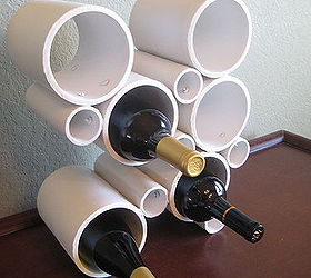 diy modern pvc pipe wine rack, repurposing upcycling, storage ideas