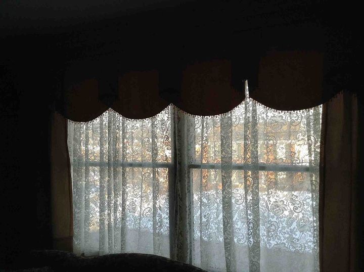 window treatments on the cheap or what i made during the last cold sn, diy, home decor, reupholster, window treatments, windows