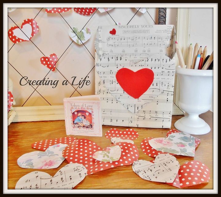 valentine love note station, crafts, seasonal holiday decor, valentines day ideas