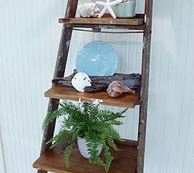ladder display shelves, home decor, repurposing upcycling, shelving ideas