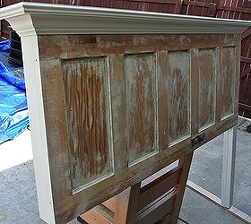 old door headboard by vintage headboards, woodworking projects