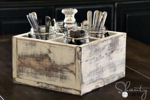 diy caddy vintage, Caja de jarras Mason Jar