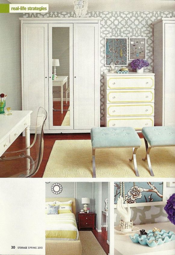 we ve been featured, home decor, painting, Zamira Stenciled wall in Storage Magazine
