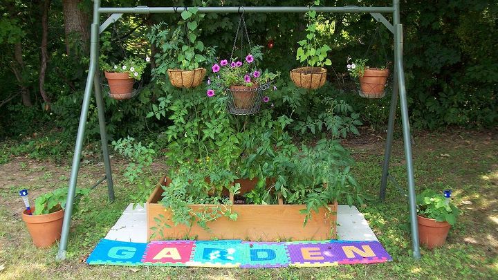 recycling in the garden, flowers, gardening, raised garden beds, repurposing upcycling, i think it turned out pretty good