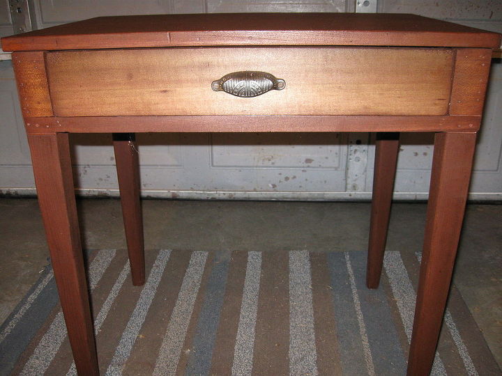 mahogany table with drawer, painted furniture, woodworking projects