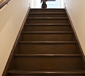 diy numbered staircase, diy, home decor, painting, stairs, Basement staircase before