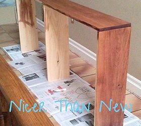 faux sofa table, home decor, living room ideas, painted furniture, woodworking projects