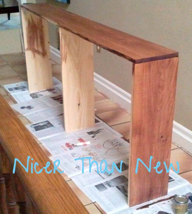 faux sofa table, home decor, living room ideas, painted furniture, woodworking projects