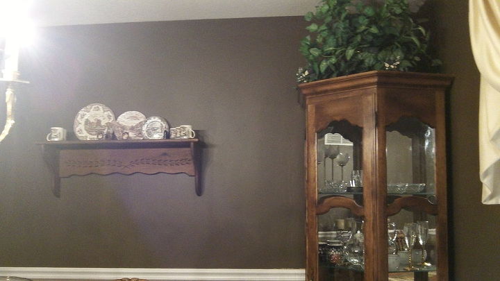 took old wallpaper off updated dining room, dining room ideas, home decor, wall decor