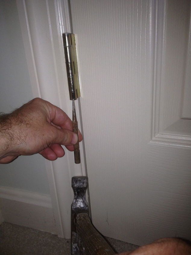 squeaky doors eliminate them in less than 10 minutes, doors, home maintenance repairs, Removing squeaky hinge pins is pretty darn simple
