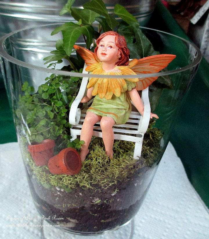 summer enchantment in a jar, crafts, terrarium, Tiny summer fairy with her own wee garden
