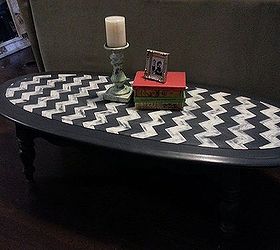 chevron coffee table, chalk paint, painted furniture, Alot of work but so worth it I Love it