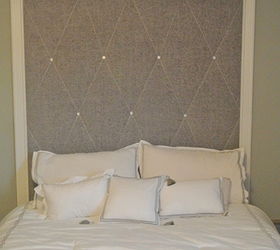 wall headboard, bedroom ideas, diy, home decor, repurposing upcycling, reupholster