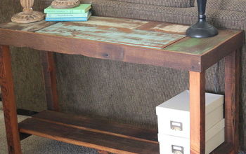  mesa de sofá de madeira recuperada