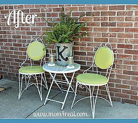 outdoor seating redo, outdoor furniture, outdoor living, painted furniture