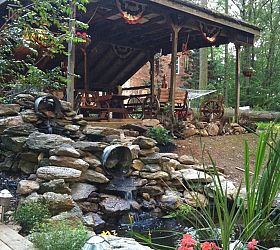 my waterfall ponds and deck, decks, outdoor living, ponds water features