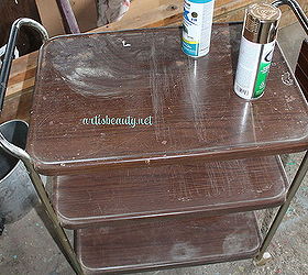 vintage cosco rolling cart turned mad men mod cocktail cart, painted furniture