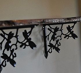 dragonfly shelf with locally harvested juniper, home decor, shelving ideas, Dragonfly shelf brackets