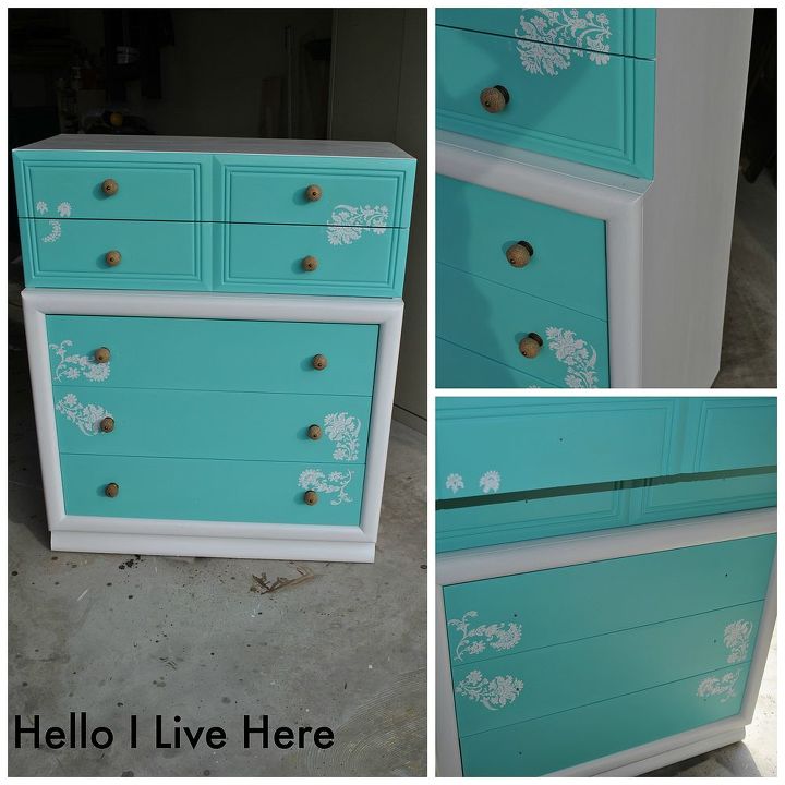 diy dresser using country chic paint, painted furniture, Finished DIY CCP Dresser