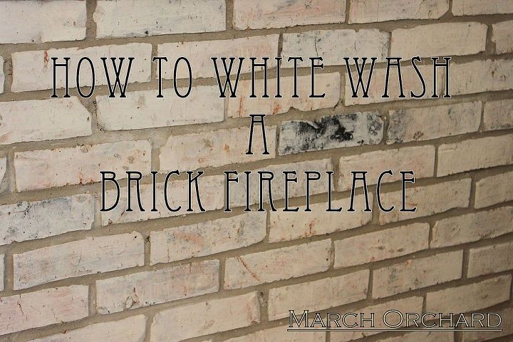 how to white wash your fireplace or brick, concrete masonry, fireplaces mantels, painting, I just used some white latex paint I had in my garage from another project With two parts water to one part paint I started painting