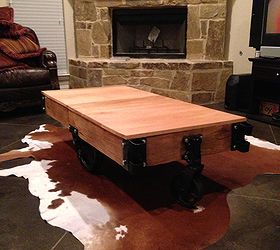 restoration of turn of the century industrial cart into a coffee table, painted furniture, repurposing upcycling