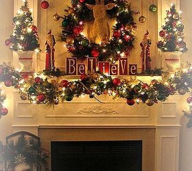 our 2012 christmas mantel, christmas decorations, seasonal holiday decor, Only thing missing is a fire