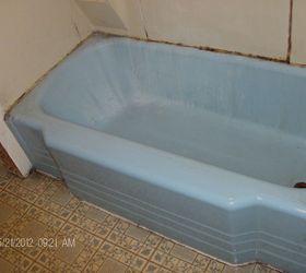 bath remodel 06 08 2012, bathroom ideas, home decor, home maintenance repairs, Old tub