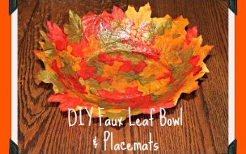 DIY Faux Leaf Bowl and Placemat