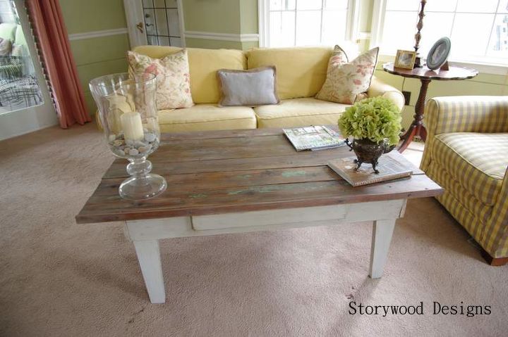 a primitive table gets a new lease on life, home decor, painted furniture