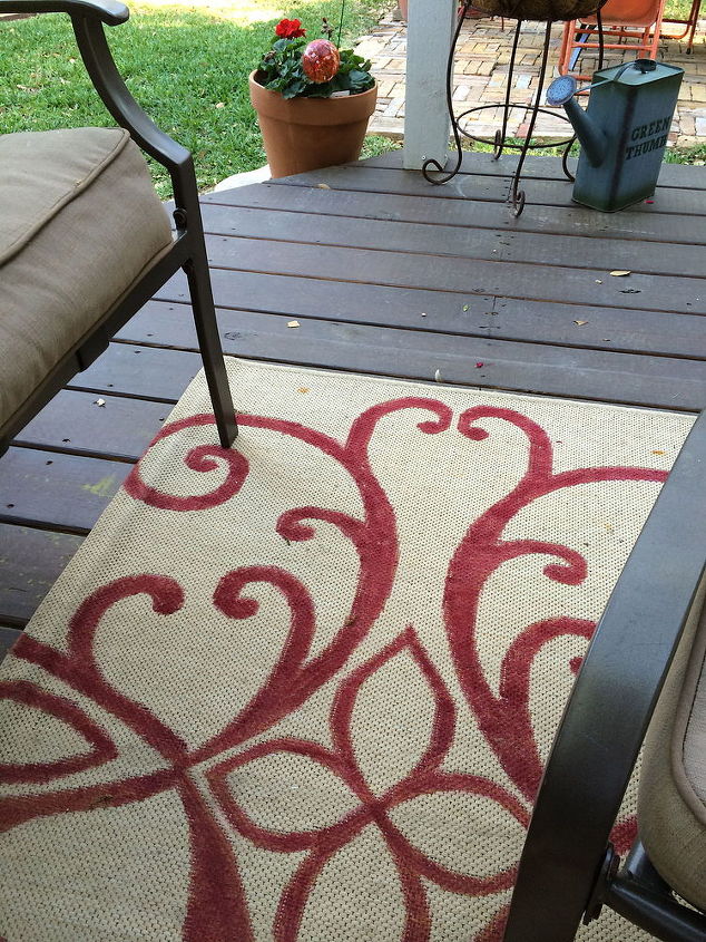 update on my outdoor rug quick fix, flooring, fire pit